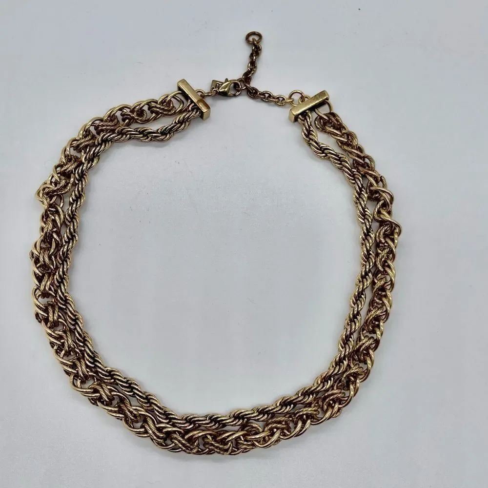 Banana Republic Double Strand Thick Chain Necklace - Picture 2 of 5